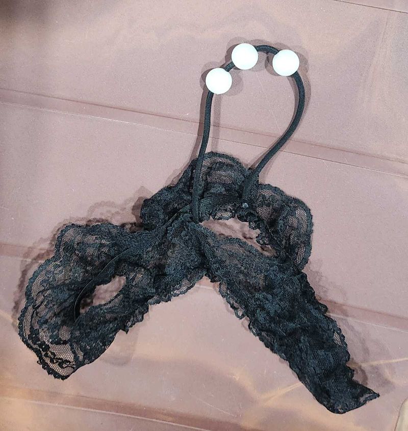 Black Lace  thong panty