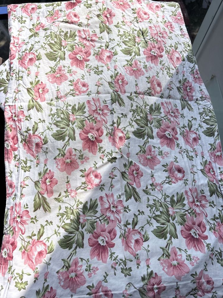 pink white floral bedsheet set