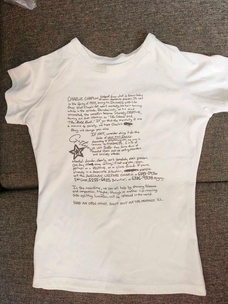 2 t shirt -Charlie Chaplin Quote