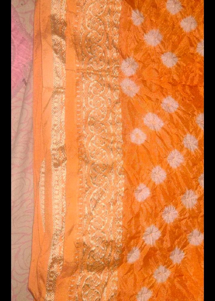 Bandhej Silk Saree