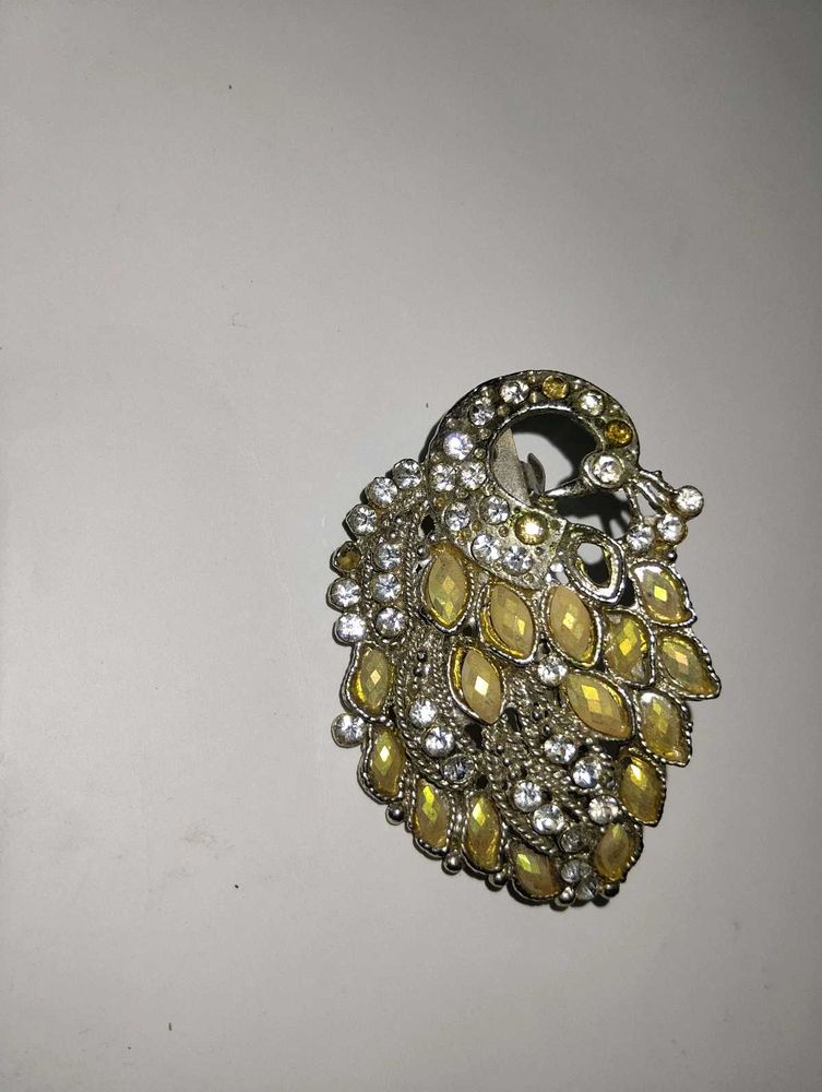 Peacock Design Brooch