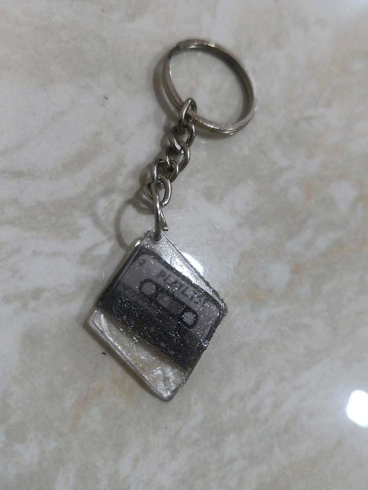 Retro Cassette Tape Keychain