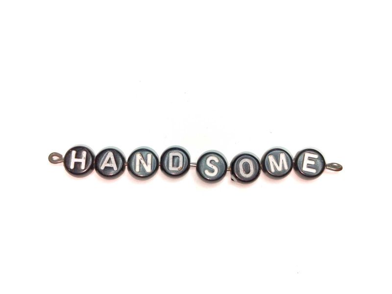 Handsome Letter Beads Keychain/Charm