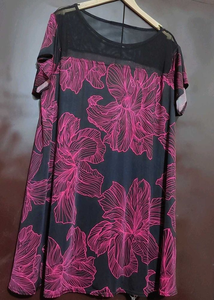Purple🟣 Floral Print Top For 46 Bust