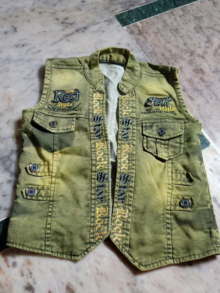 Vintage Style Denim Vest