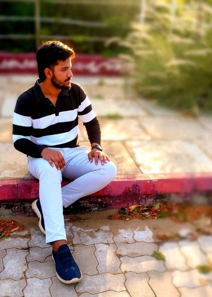 Men's Striped Polo T-Shirt