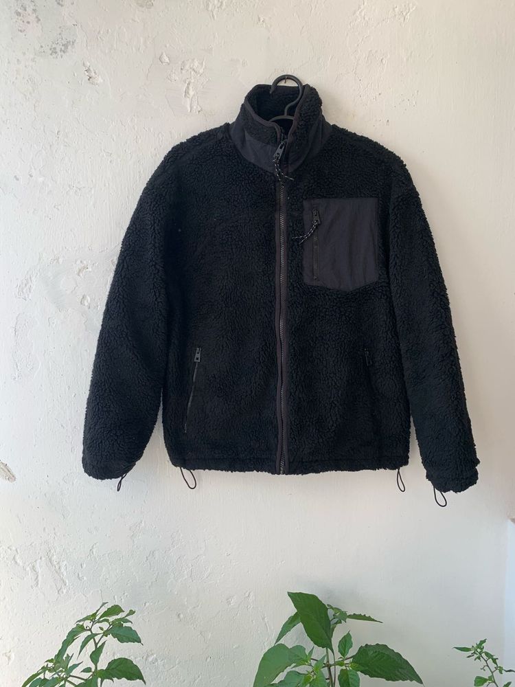 unisex Black Fleece Jacket