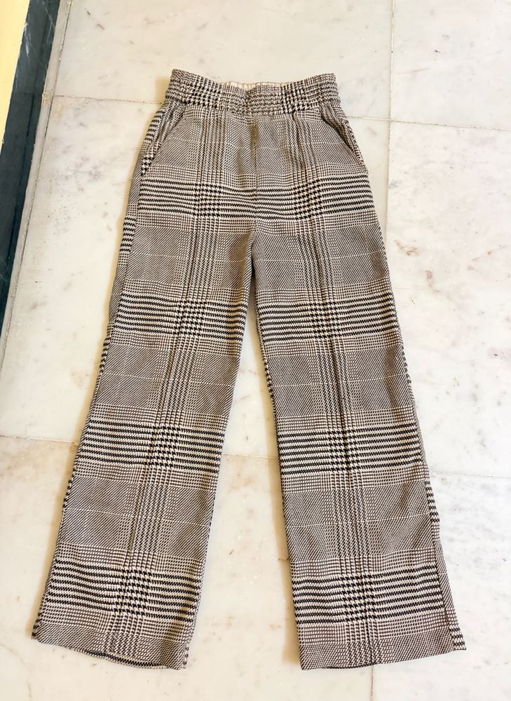 Stylish Plaid Wide-Leg Pants