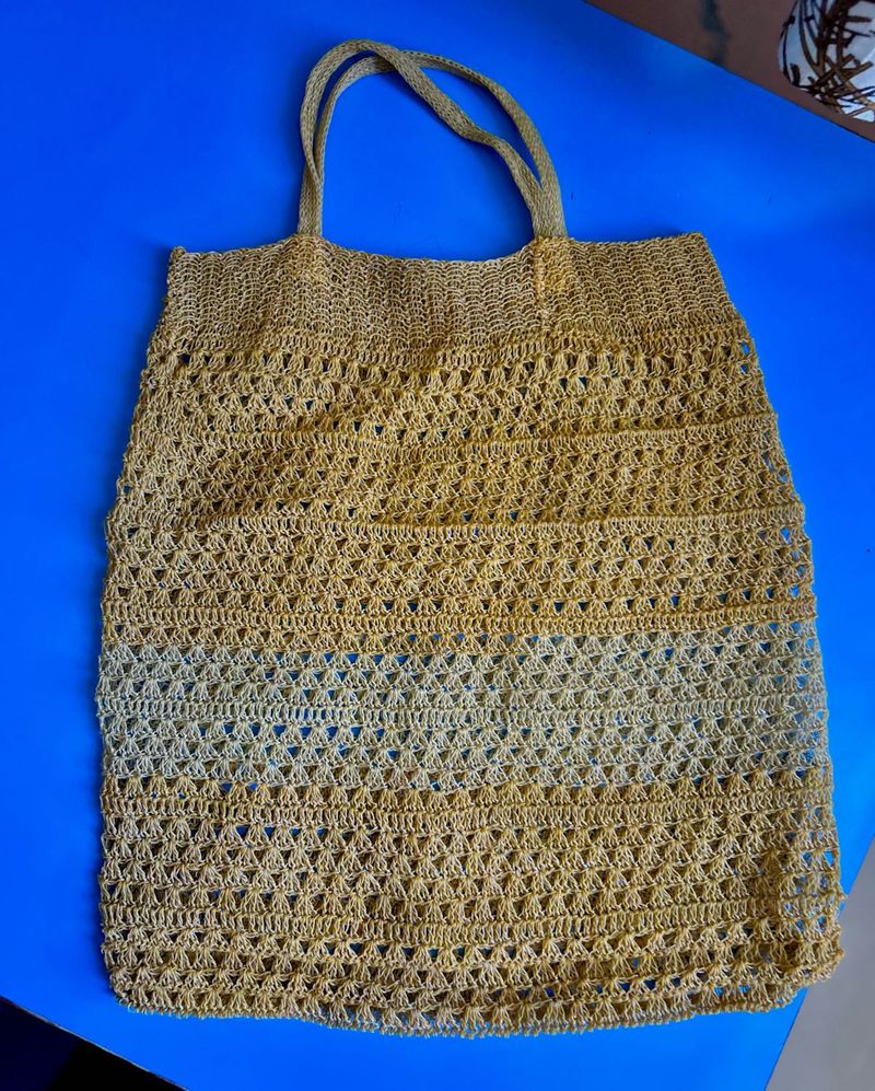 🧵 HANDMADE Crochet Tote Bag |