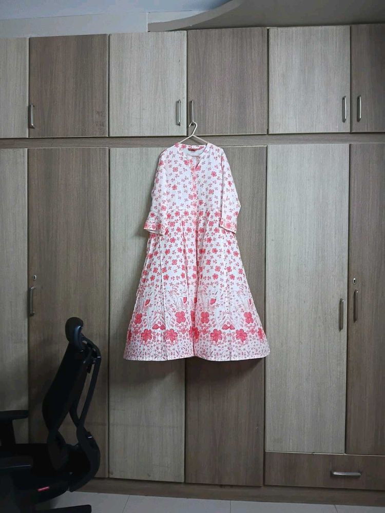 Pink Floral Kurta with legging