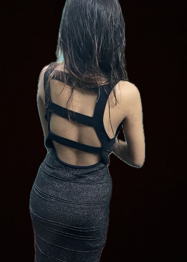 Sparkly Black Bodycon Dress
