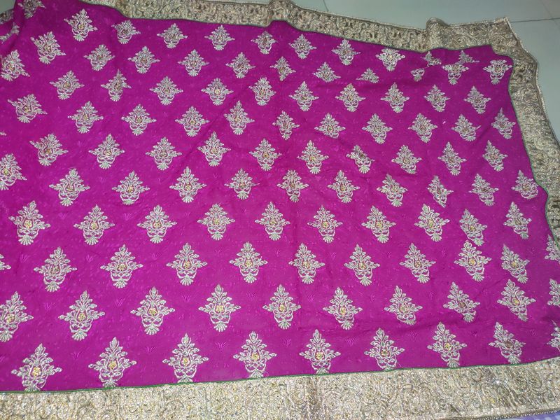 New Heavy saree with stone embroidery and pearl work