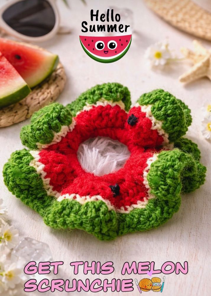 Melon Scrunchie - Summer Accessory