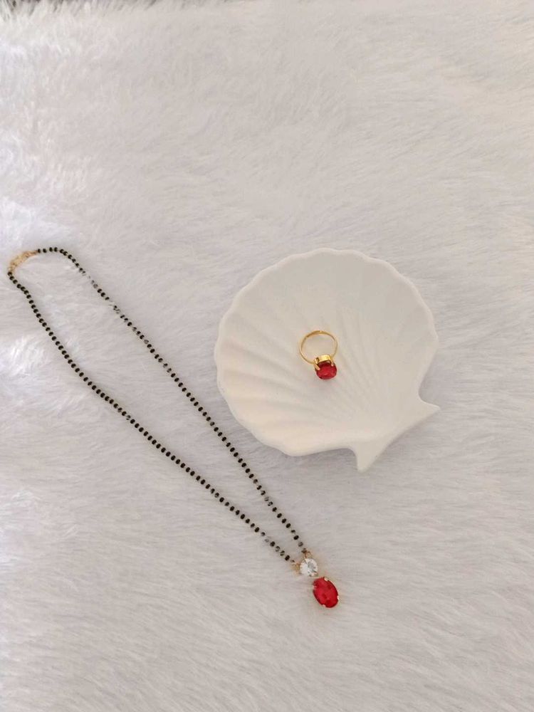 Elegant Mangalsutra &amp; Ring Set
