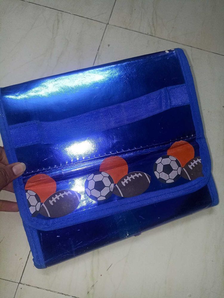 Blue Sports Balls Clutch Bag