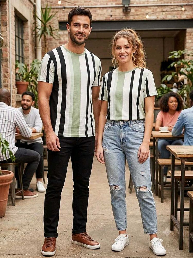 Striped Casual T-Shirts for Him &amp; Her