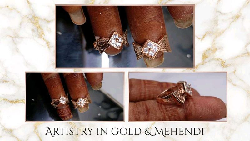 Elegant Rose Gold Diamond Ring