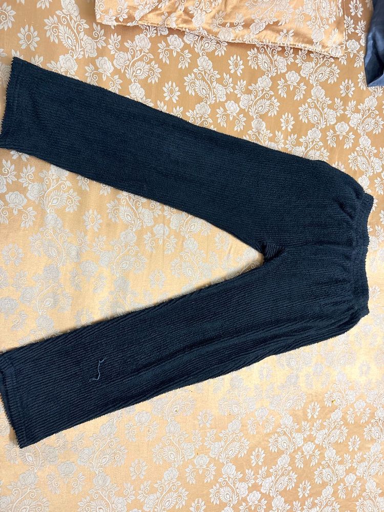 Cozy Ribbed Wide-Leg Pants