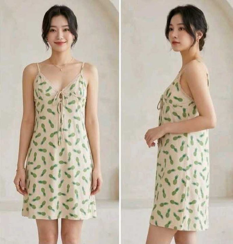 🥰💵Cute Pineapple Print Mini Dress