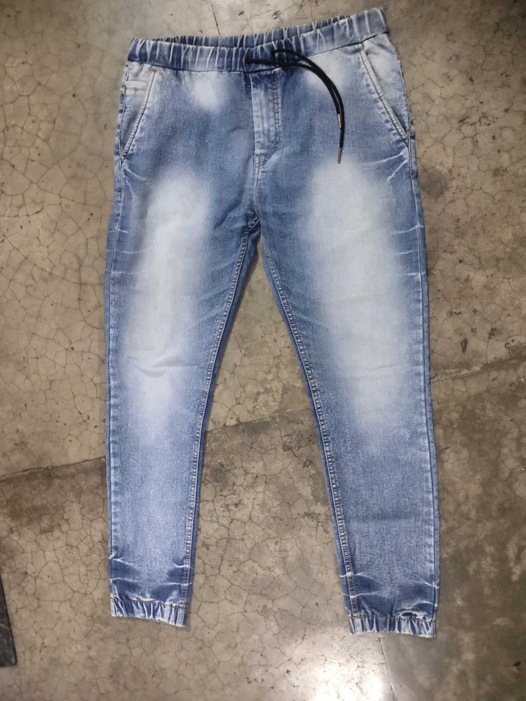 Stylish Men's Denim Jogger Pants