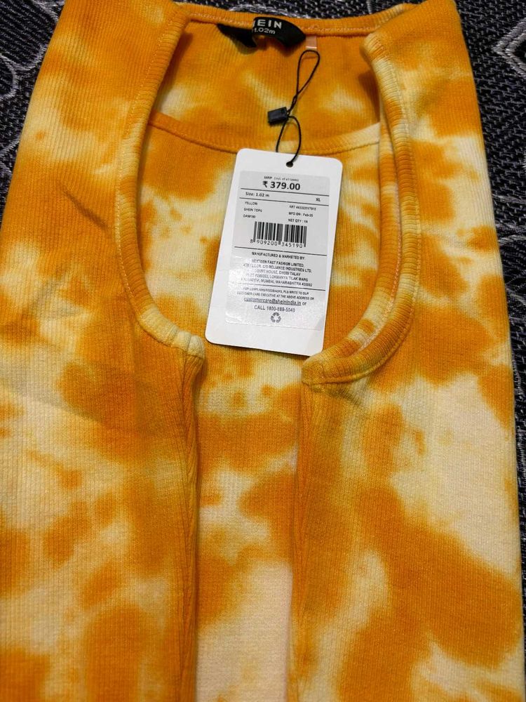 Tie-Dye Ribbed Knit Top