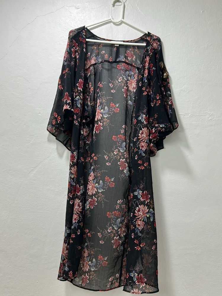 Floral Print Kimono Jacket