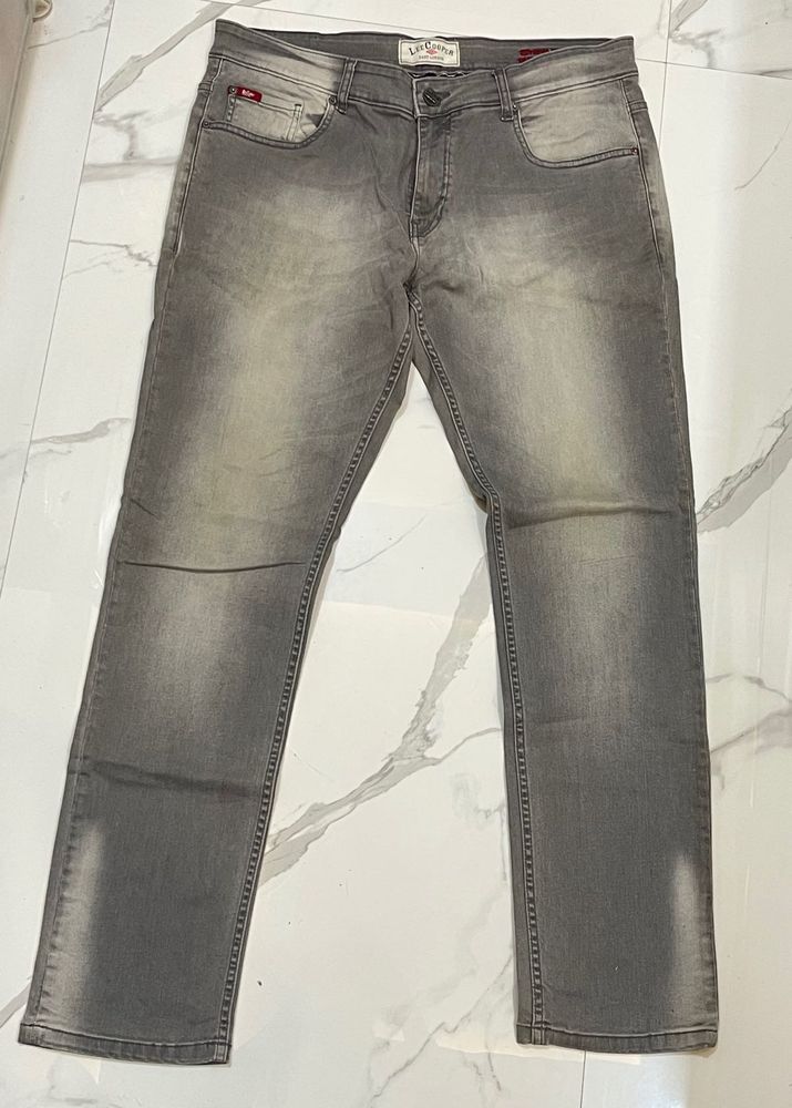 Lee Cooper Men's Grey Washed Jeans