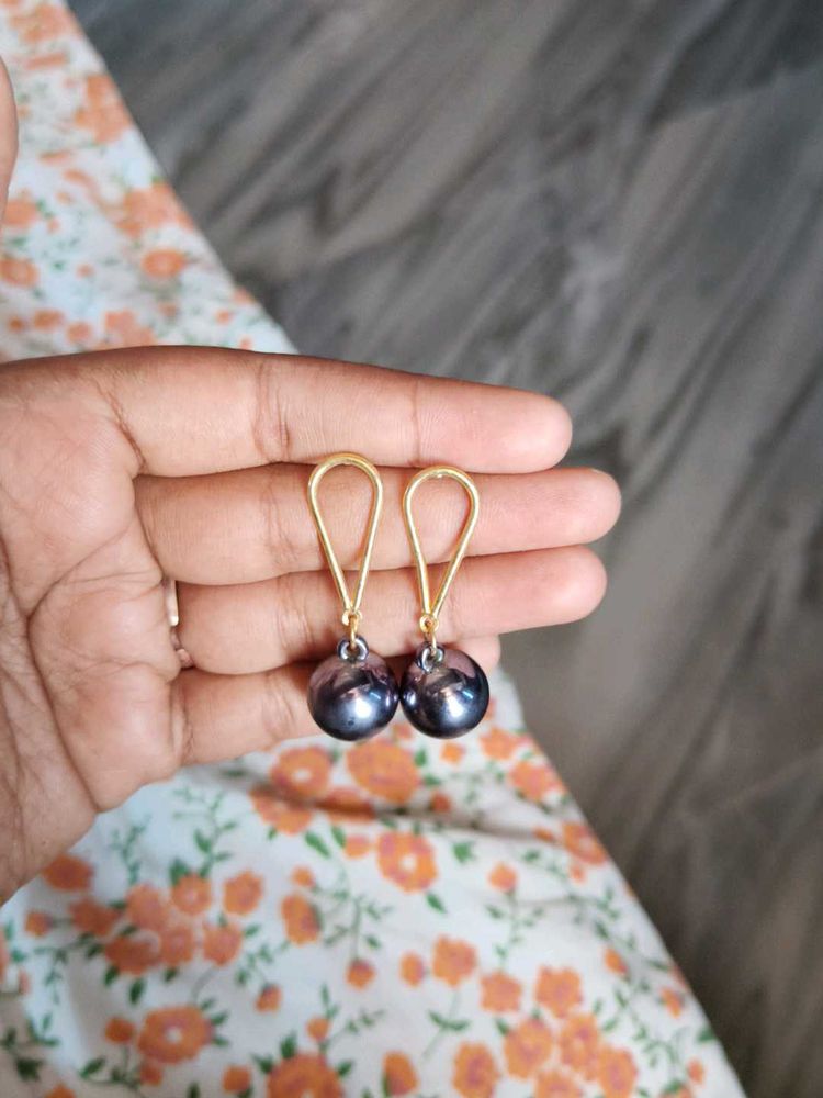 Elegant Drop Earrings with Pearl Accents