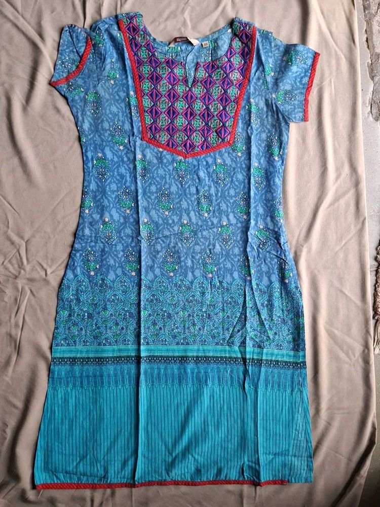 Blue Printed Kurta