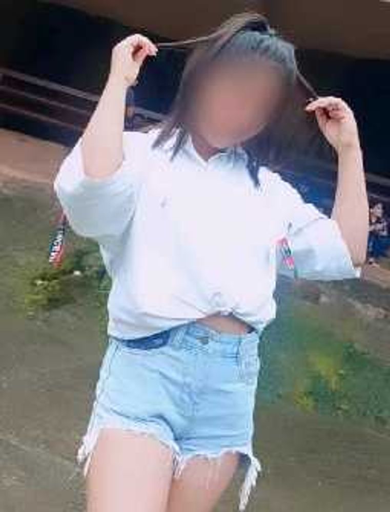 Light Blue Distressed Denim Shorts