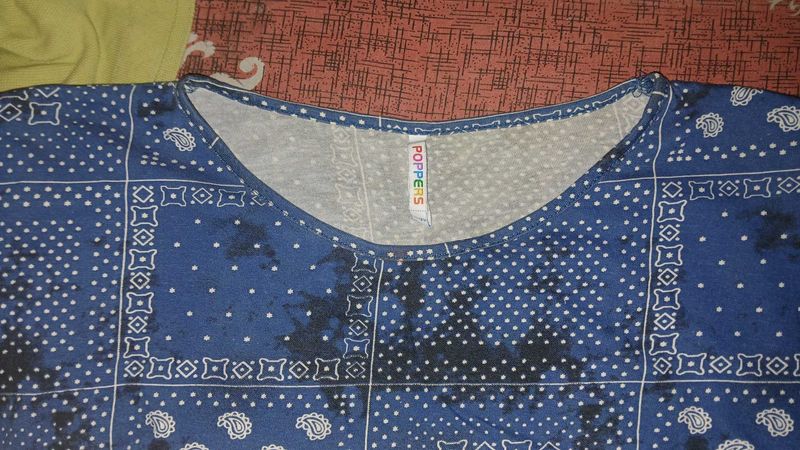 Blue Bandana Print Top