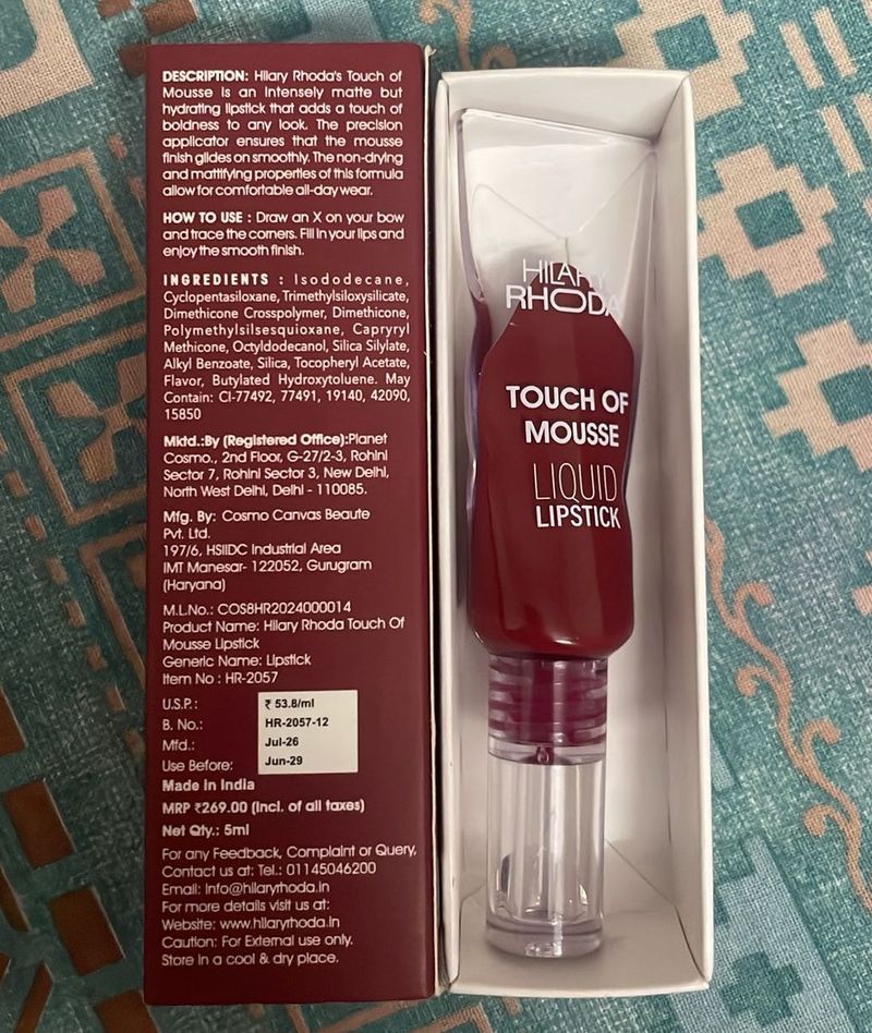Hilary Rhoda Touch of Mousse Liquid Lipstick