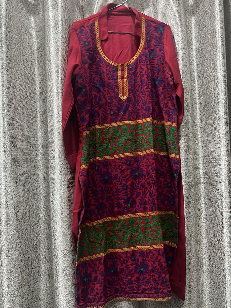 Embroidered woollen suit