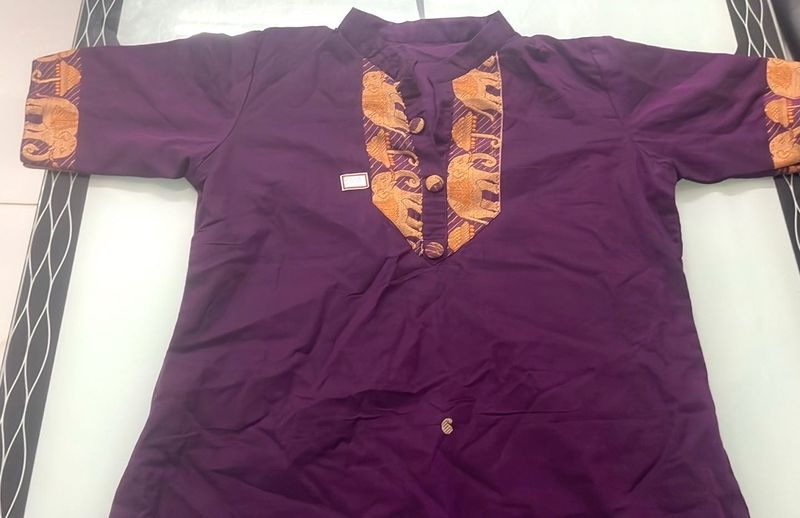 Combo Purple And Mustard Kurthi