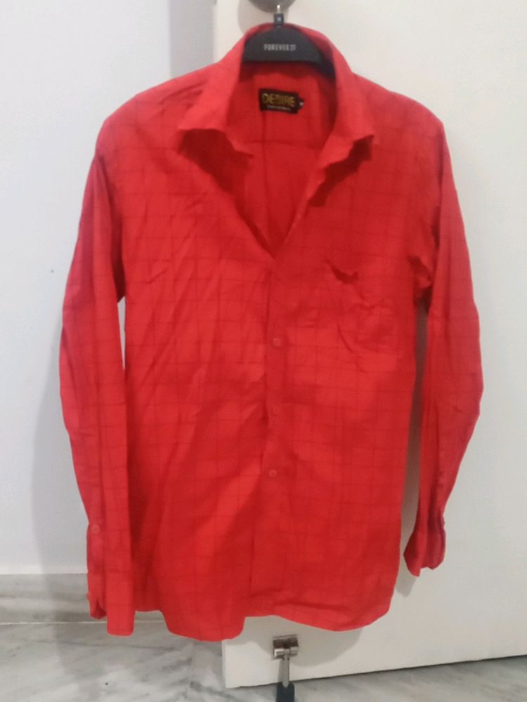 Mens Red Stylish Shirt