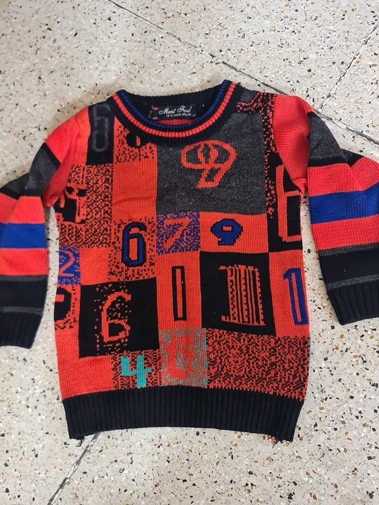 Colorful Kids' Knit Sweater