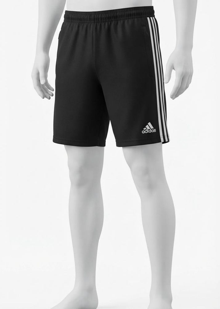 Adidas Black Shorts with 3 Stripes