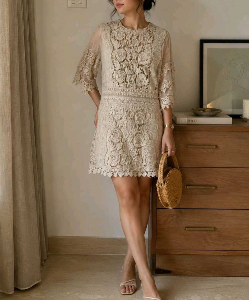 ! Price Drop! Boho Lace Mini Dress