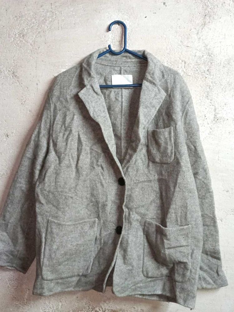 Gray Oversized Winter Jacket