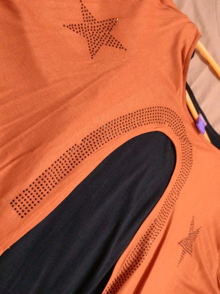 Orange CAPE Top