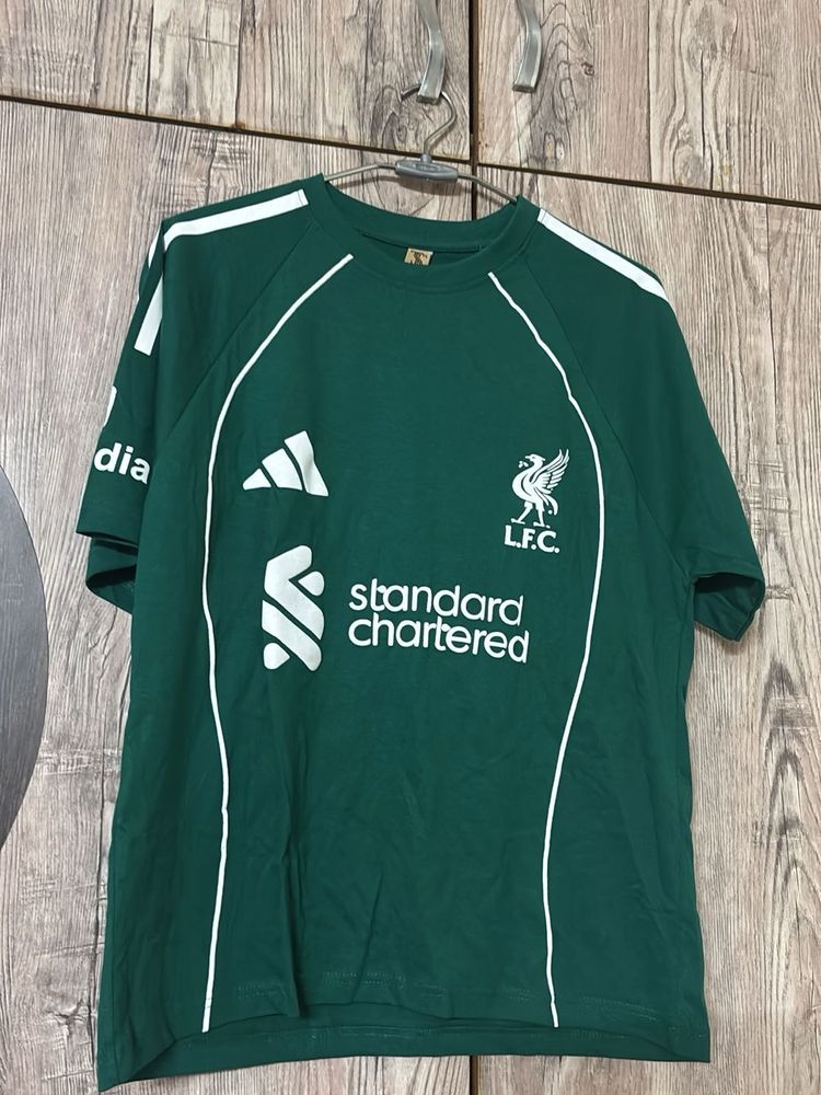 unisex Liverpool FC Green  T-Shirt