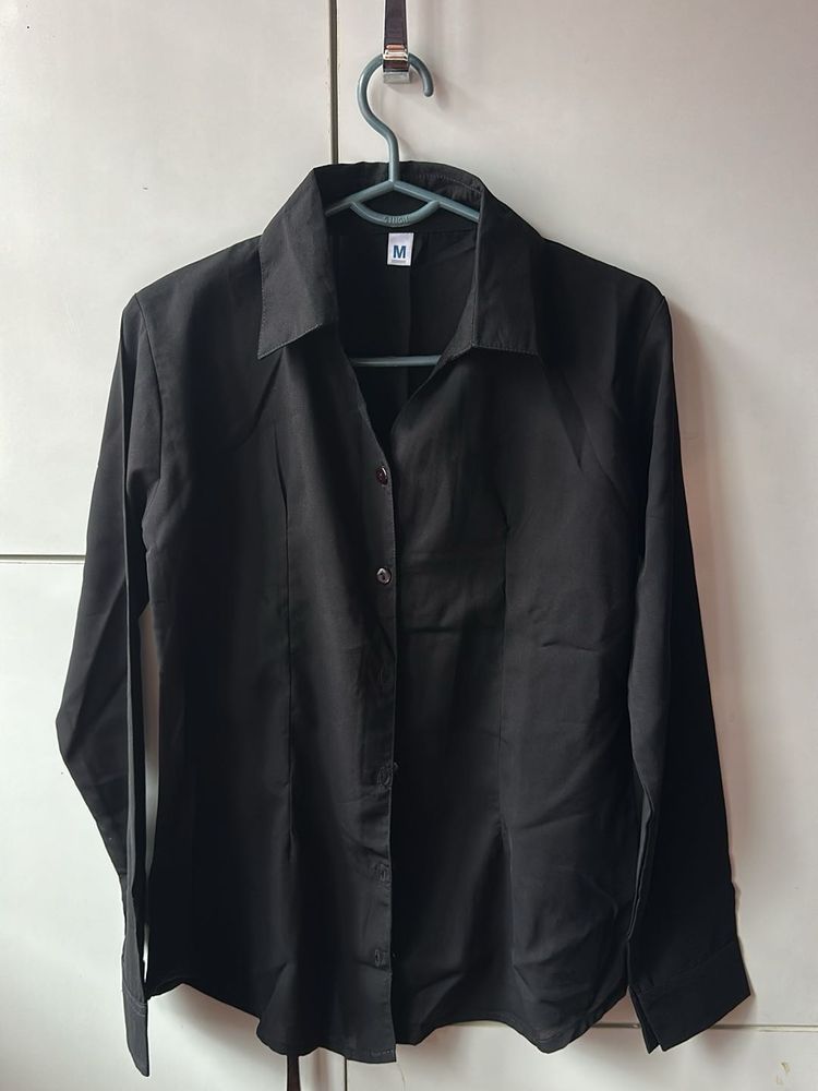 Classic Black Button-Up Shirt