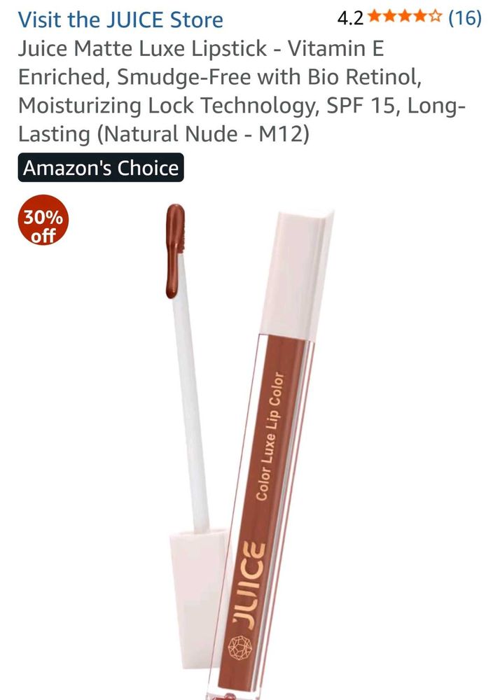 Deep Brown Matte Lipstick Swatch