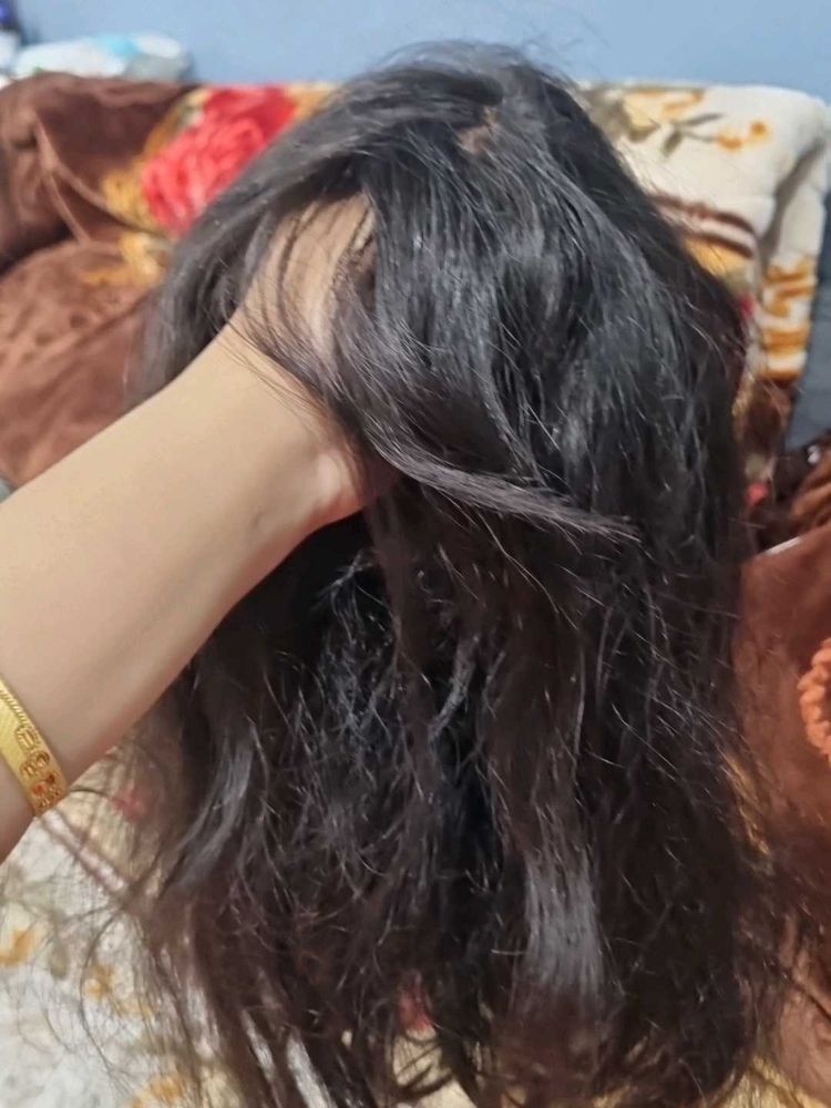 Natural Black Wig with  front bang