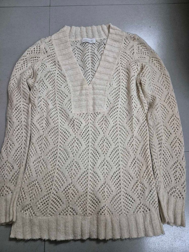 Elegant Knit V-Neck Pullover
