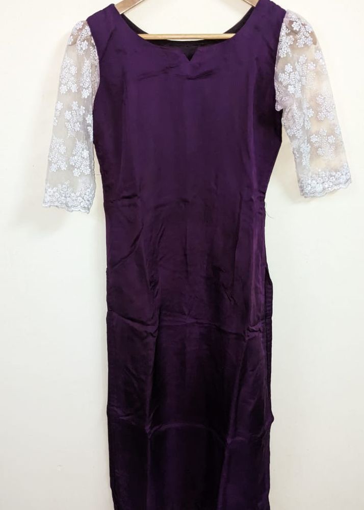 Crepe fancy kurthi