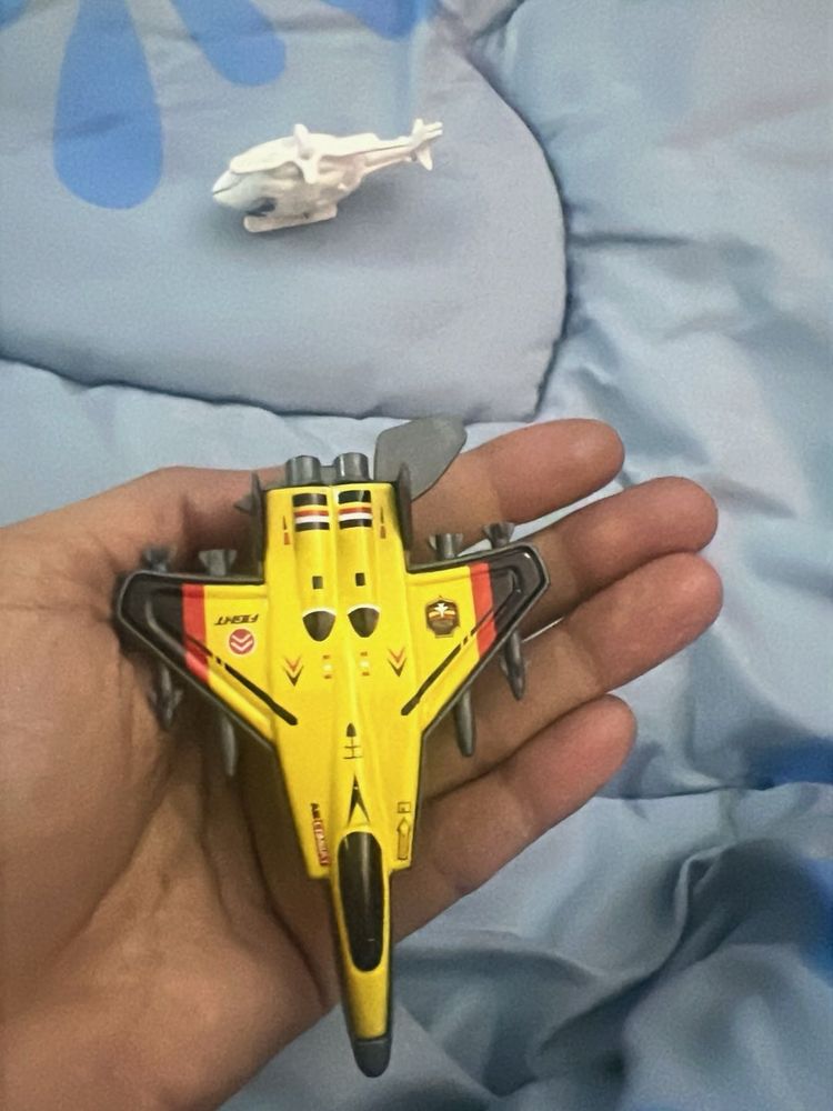 yellow fighter jet