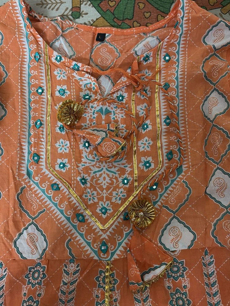 pure cotton kurti set