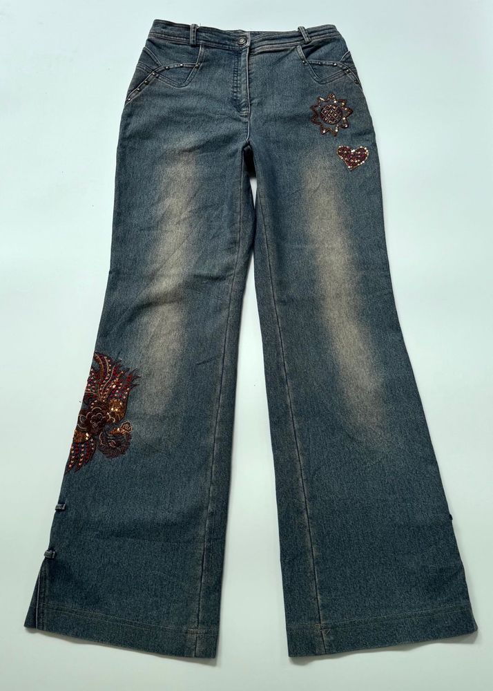Vintage Embellished flared jeans