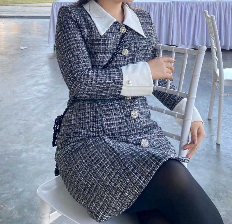 Chic Tweed Mini Dress